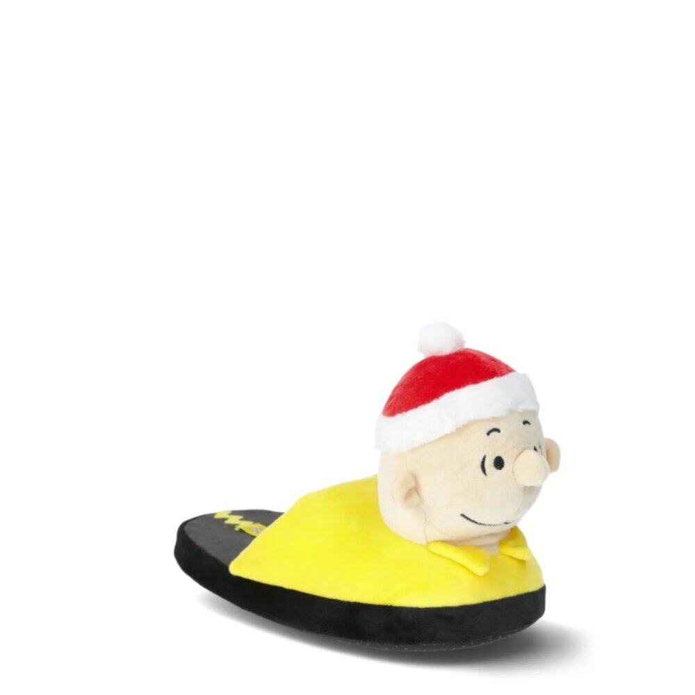 Peanuts Charlie Brown Men’s 3D Plush Scuff Slippers